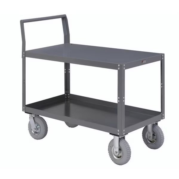 Two Shelf Unassembled Heavy Duty Service Cart, 1200 Lb. Capacity, 48L x 24W x 31H, Global Industrial, Mfr#: 752258